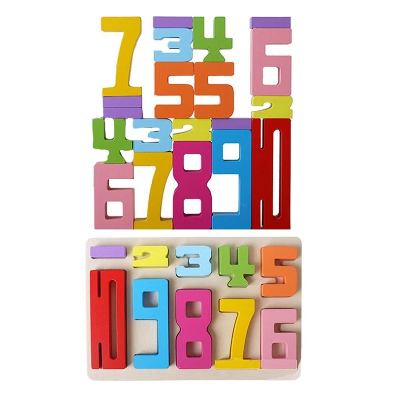 Montessori Educational Wooden Number Blocks