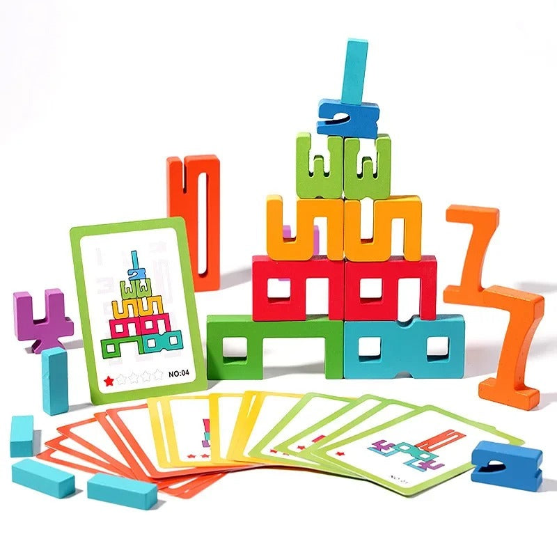 Montessori Educational Wooden Number Blocks