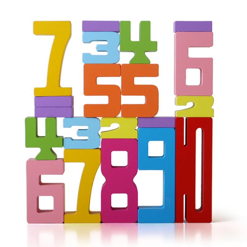 Montessori Educational Wooden Number Blocks