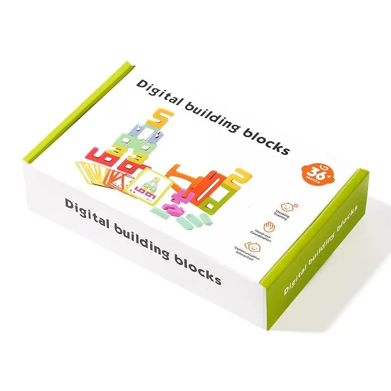 Montessori Educational Wooden Number Blocks