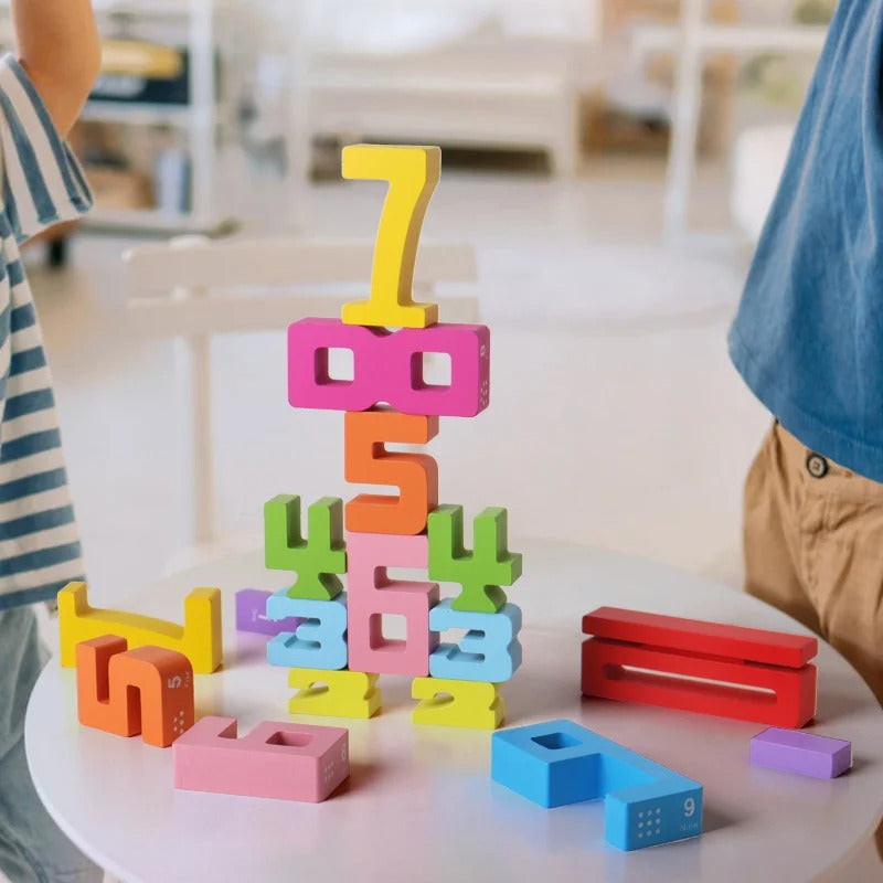 Montessori Educational Wooden Number Blocks