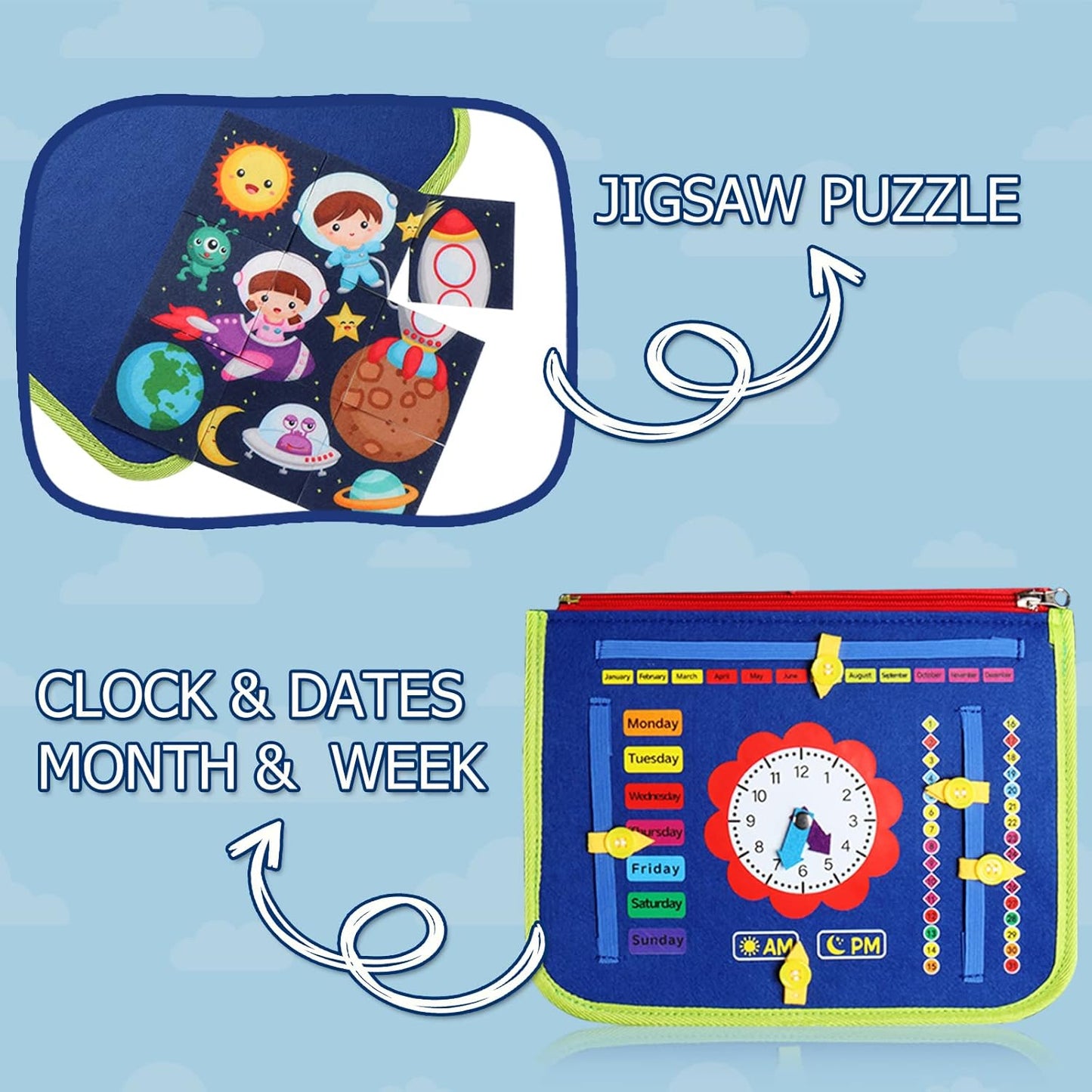 Montessori Activity Panel – Fine Motor Skills Development Toy