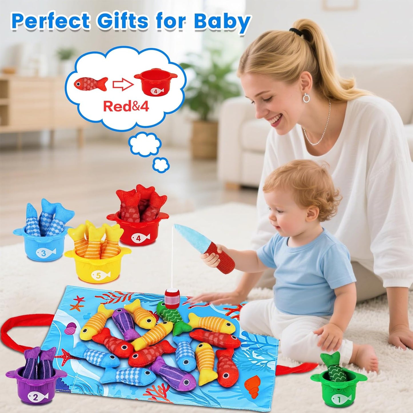 Montessori My First Fishing Set – Wooden Magnetic Fishing Game for Kids