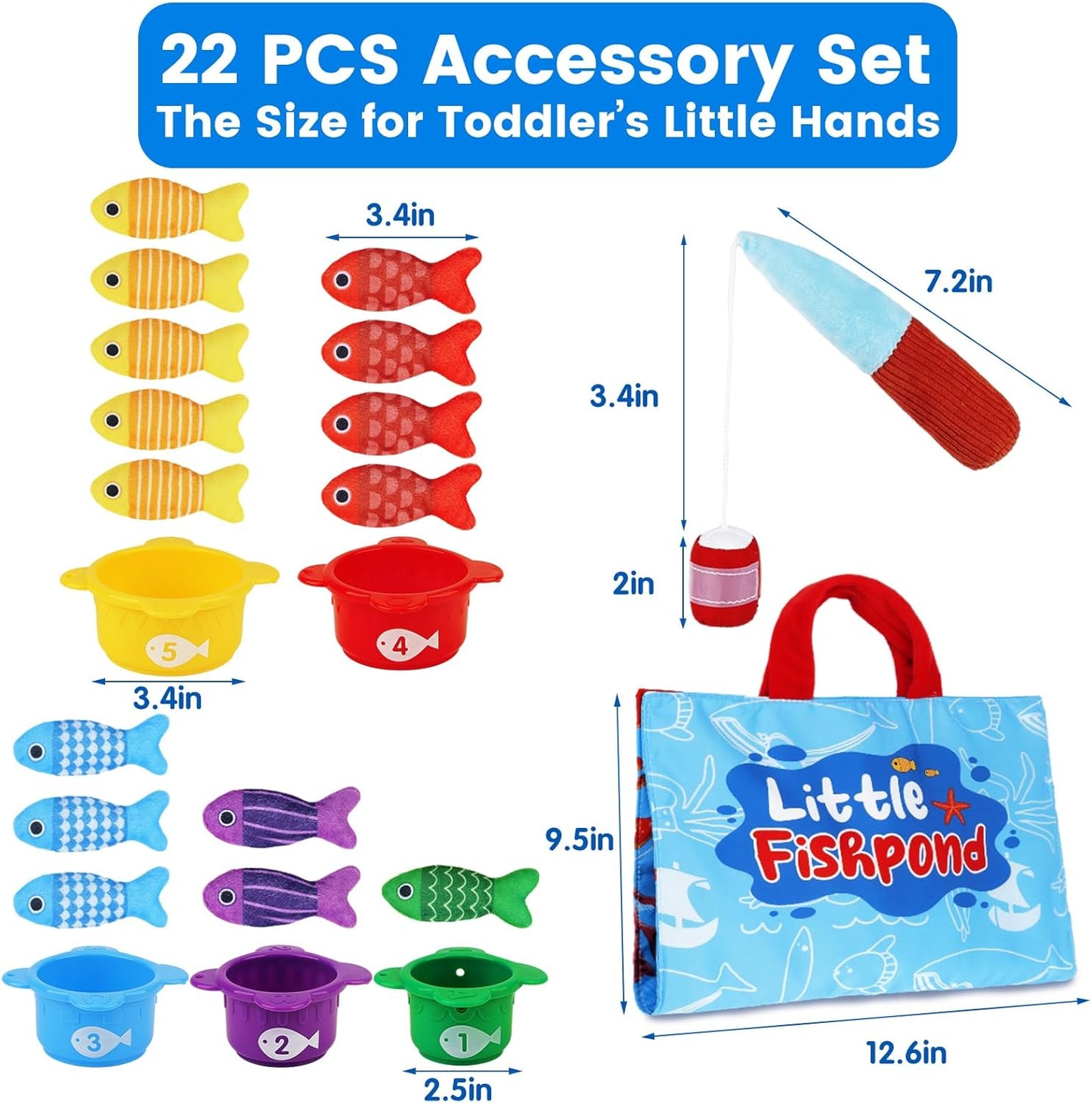 Montessori My First Fishing Set – Wooden Magnetic Fishing Game for Kids