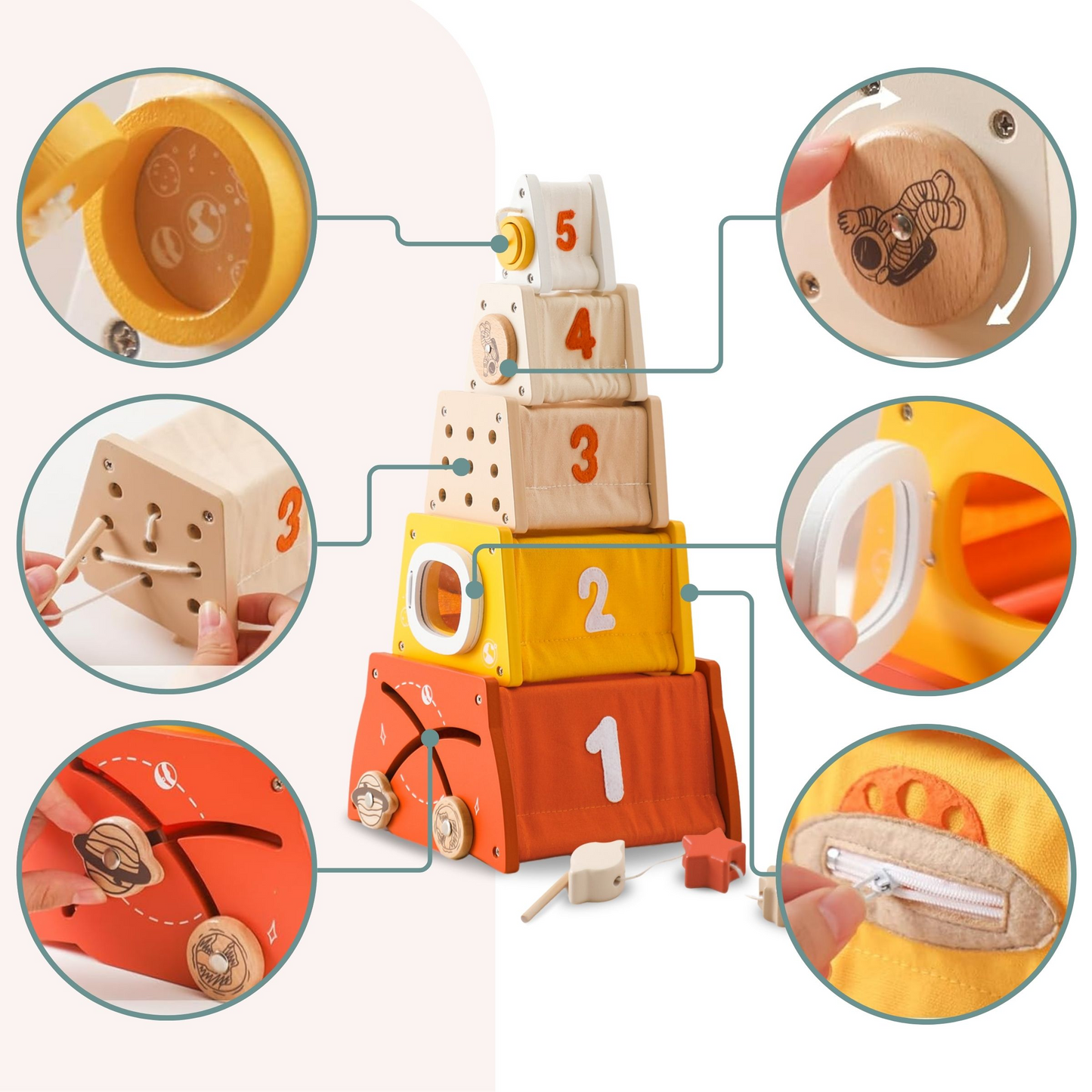 Montessori Educational Construction Blocks
