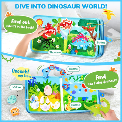 Montessori Educational Dinosaur Book for Kids | Learn Through Play