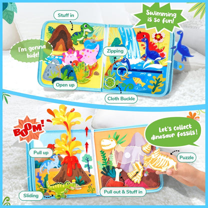 Montessori Educational Dinosaur Book for Kids | Learn Through Play
