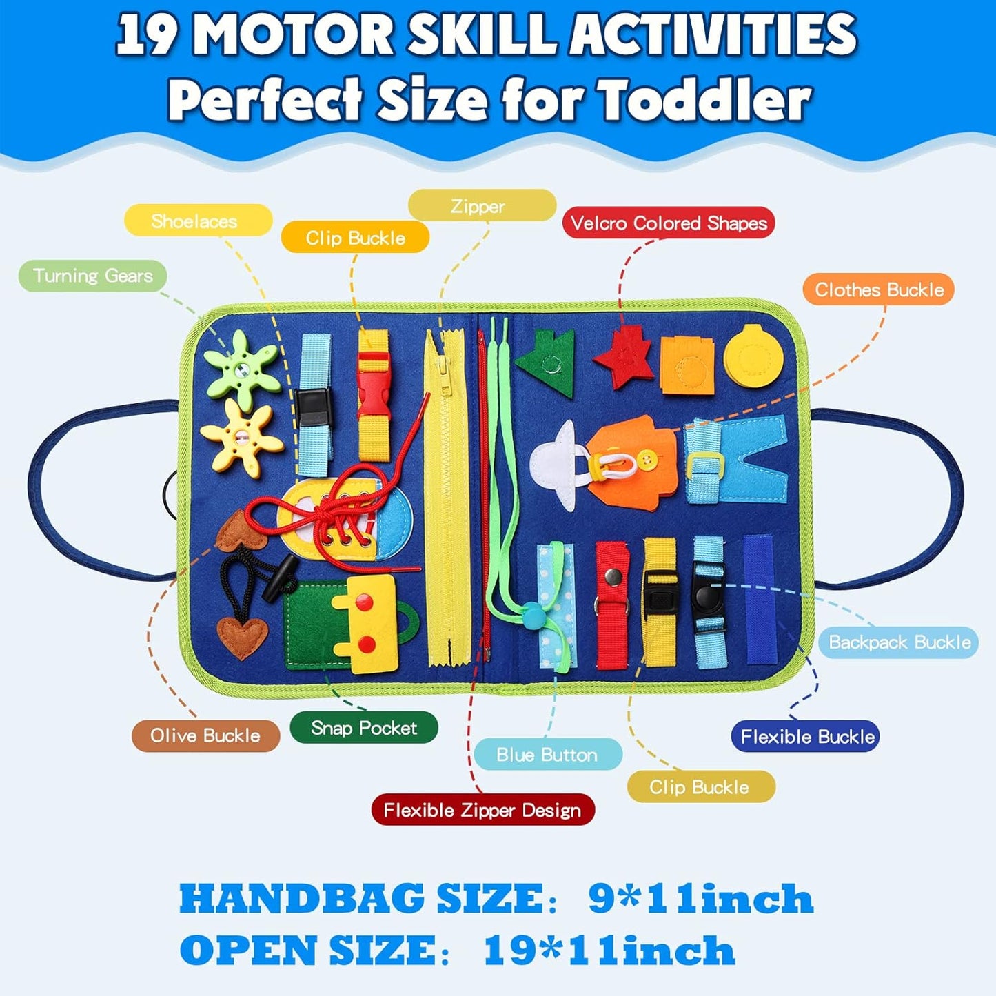 Montessori Activity Panel – Fine Motor Skills Development Toy