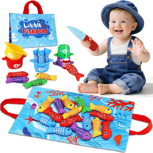 Montessori My First Fishing Set – Wooden Magnetic Fishing Game for Kids