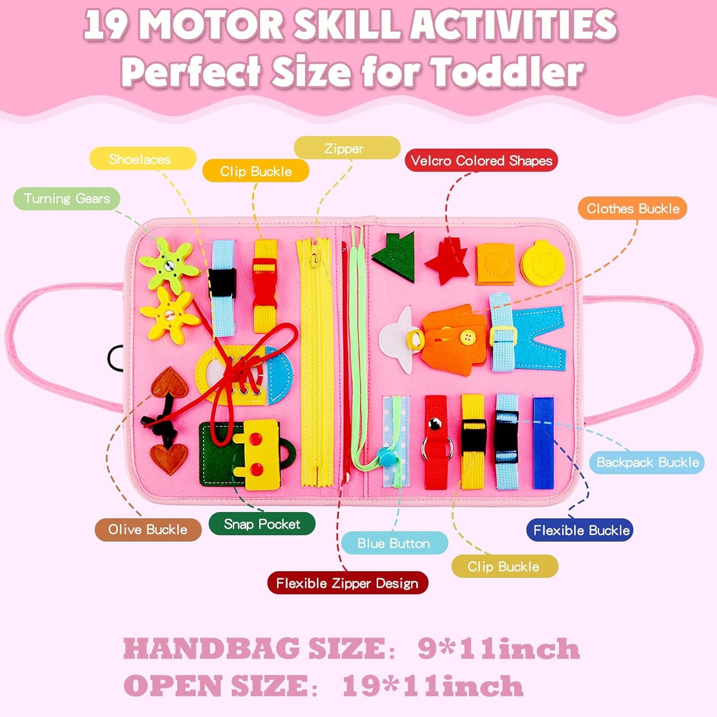 Montessori Activity Panel – Fine Motor Skills Development Toy